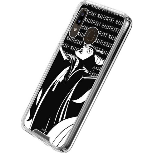 Disney Villains Maleficent Black and White Galaxy A30 Clear Case