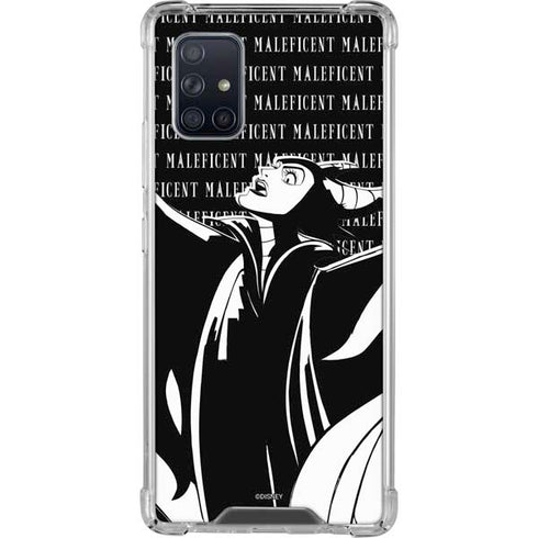 Disney Villains Maleficent Black and White Galaxy A71 5G Clear Case