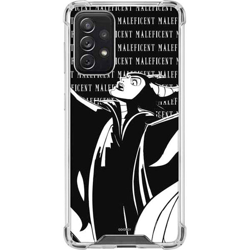 Disney Villains Maleficent Black and White Galaxy A72 5G Clear Case
