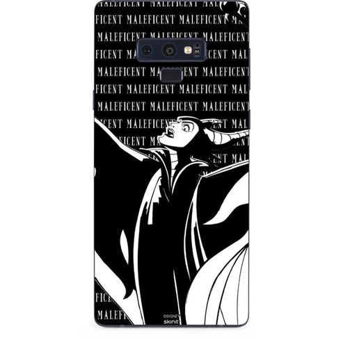Disney Villains Maleficent Black and White Galaxy Note 9 Skin