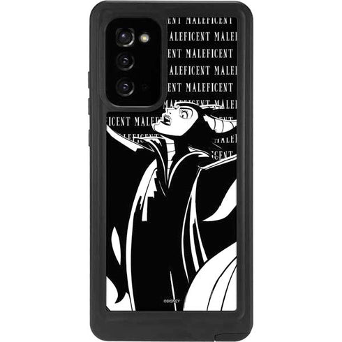 Disney Villains Maleficent Black and White Galaxy Note20 5G Waterproof Case
