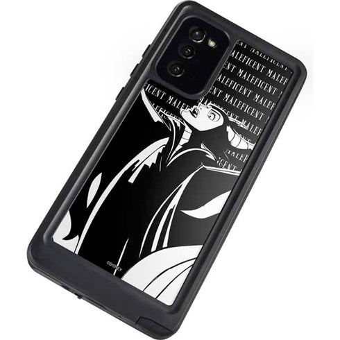 Disney Villains Maleficent Black and White Galaxy Note20 5G Waterproof Case