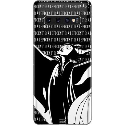Disney Villains Maleficent Black and White Galaxy S10 Skin