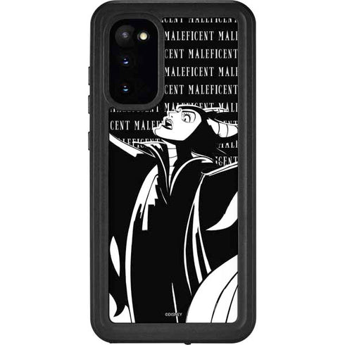 Disney Villains Maleficent Black and White Galaxy S20 Waterproof Case