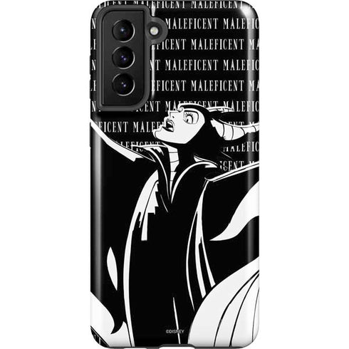 Disney Villains Maleficent Black and White Galaxy S21 Plus 5G Pro Case