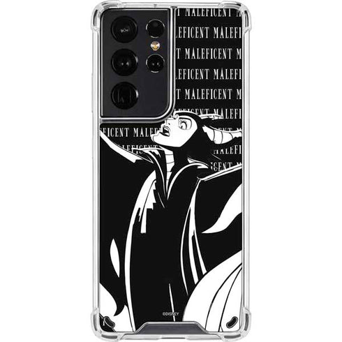 Disney Villains Maleficent Black and White Galaxy S21 Ultra 5G Clear Case