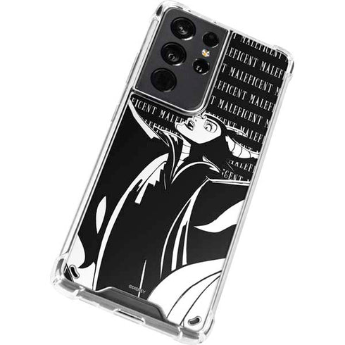 Disney Villains Maleficent Black and White Galaxy S21 Ultra 5G Clear Case