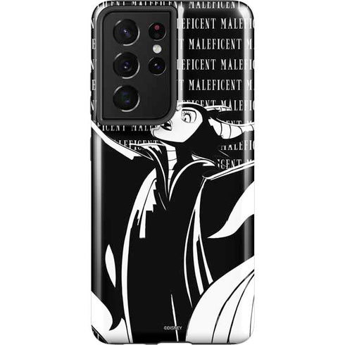 Disney Villains Maleficent Black and White Galaxy S21 Ultra 5G Pro Case