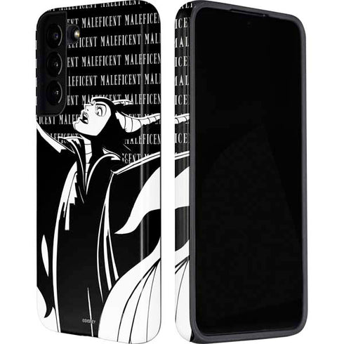 Disney Villains Maleficent Black and White Galaxy S22 Plus Pro Case