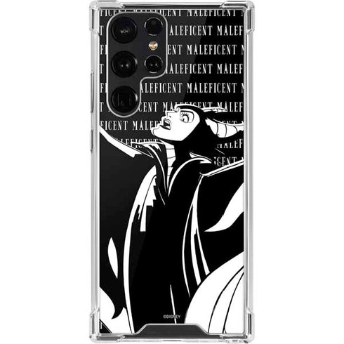 Disney Villains Maleficent Black and White Galaxy S22 Ultra Clear Case