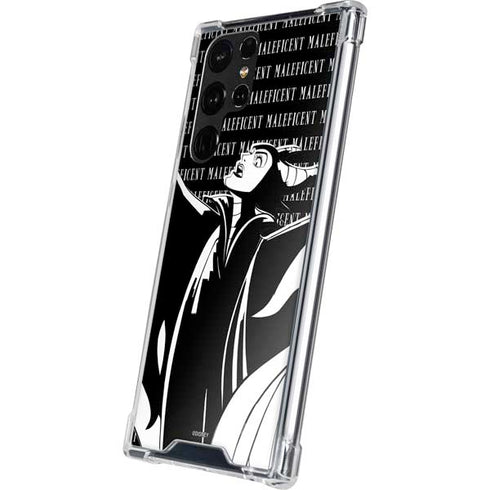 Disney Villains Maleficent Black and White Galaxy S22 Ultra Clear Case
