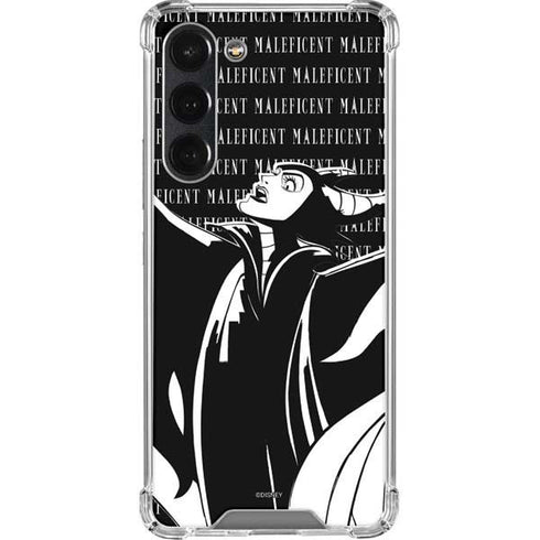 Disney Villains Maleficent Black and White Galaxy S23 Plus Clear Case