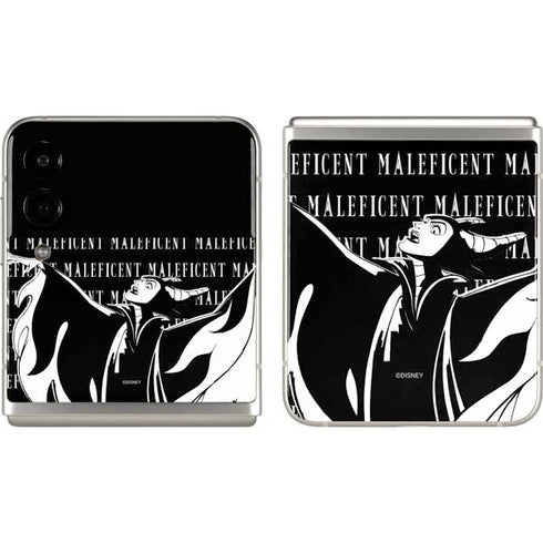 Disney Villains Maleficent Black and White Galaxy Z Flip3 5G Skin