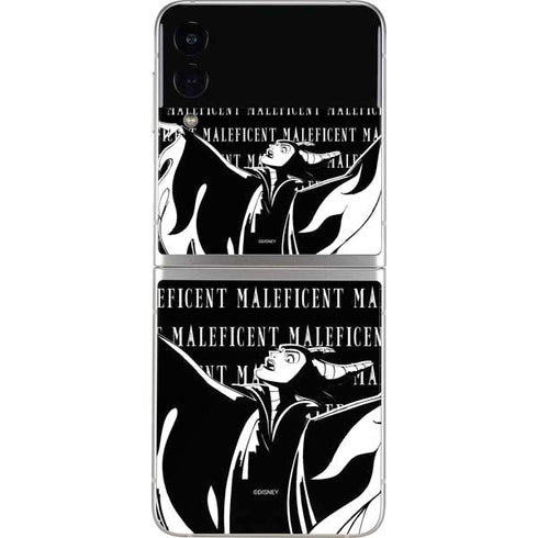 Disney Villains Maleficent Black and White Galaxy Z Flip3 5G Skin