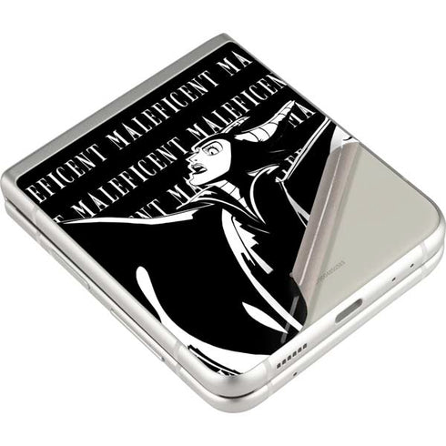 Disney Villains Maleficent Black and White Galaxy Z Flip3 5G Skin