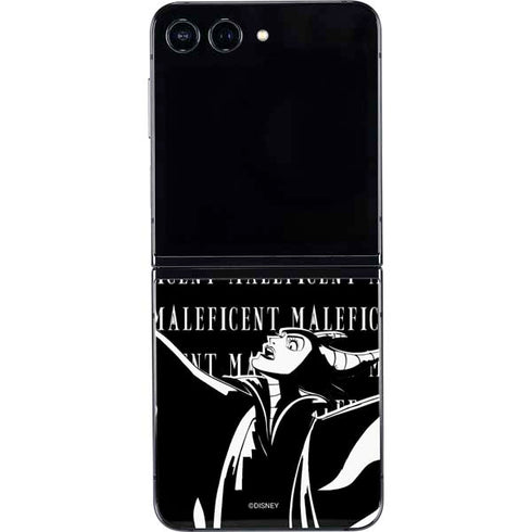 Disney Villains Maleficent Black and White Galaxy Z Flip5 5G Skin