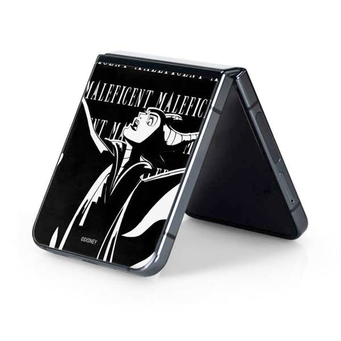 Disney Villains Maleficent Black and White Galaxy Z Flip5 5G Skin