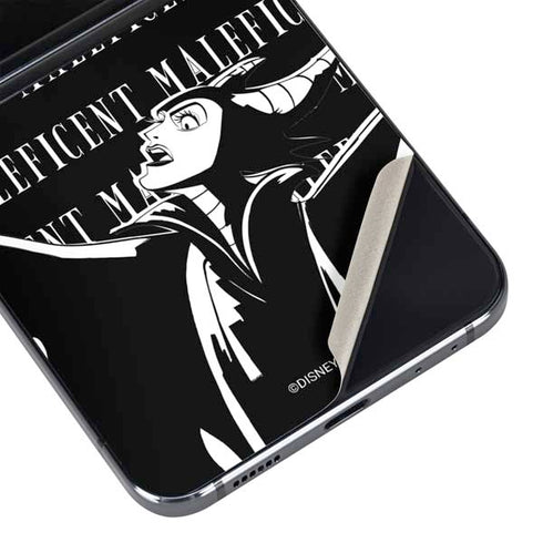 Disney Villains Maleficent Black and White Galaxy Z Flip5 5G Skin