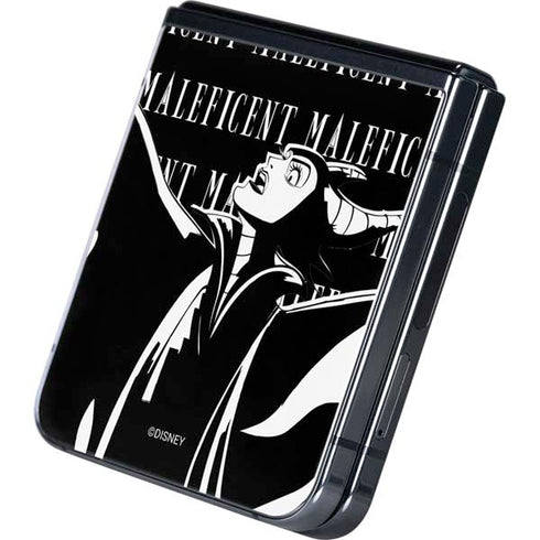 Disney Villains Maleficent Black and White Galaxy Z Flip5 5G Skin