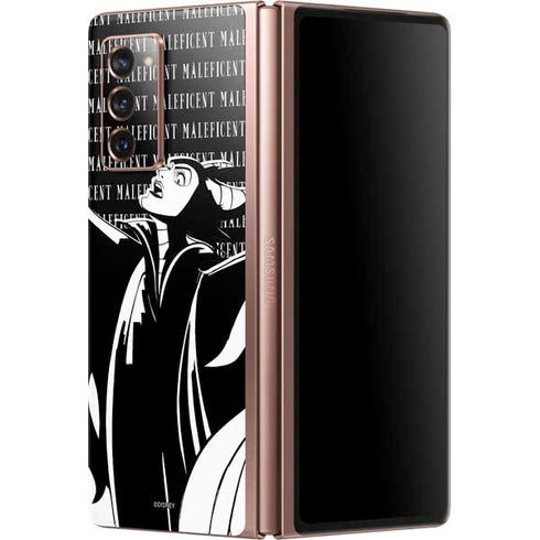 Disney Villains Maleficent Black and White Galaxy Z Fold2 5G Skin