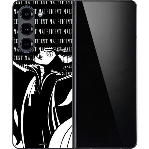 Disney Villains Maleficent Black and White Galaxy Z Fold5 5G Skin