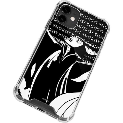 Disney Villains Maleficent Black and White iPhone 12 Clear Case