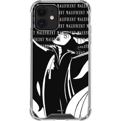 Disney Villains Maleficent Black and White iPhone 12 Mini Clear Case