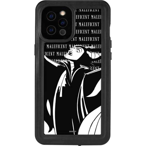 Disney Villains Maleficent Black and White iPhone 12 Pro Max Waterproof Case