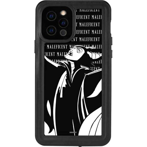 Disney Villains Maleficent Black and White iPhone 12 Pro Waterproof Case