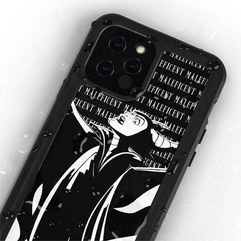 Disney Villains Maleficent Black and White iPhone 12 Pro Waterproof Case