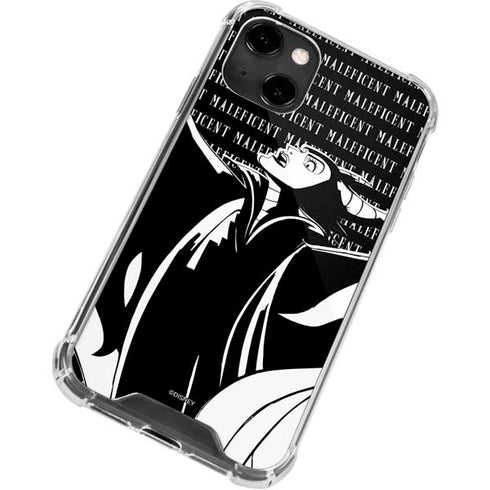 Disney Villains Maleficent Black and White iPhone 14 Clear Case