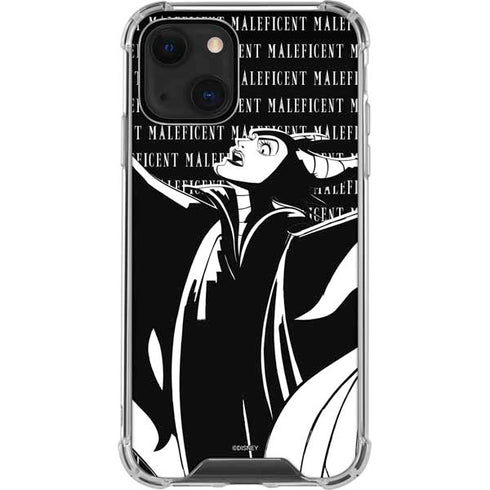 Disney Villains Maleficent Black and White iPhone 14 Plus Clear Case
