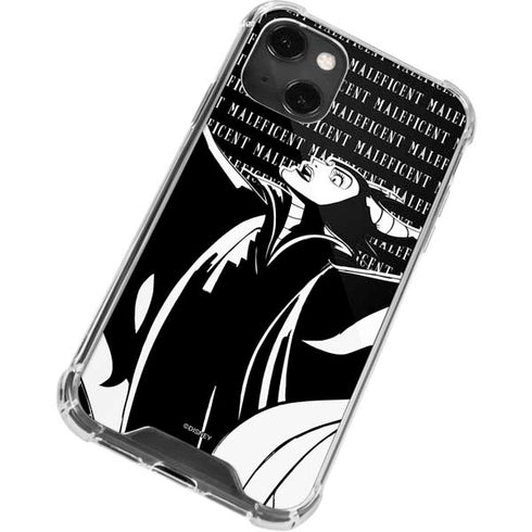 Disney Villains Maleficent Black and White iPhone 14 Plus Clear Case