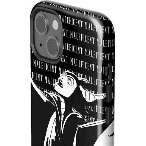 Disney Villains Maleficent Black and White iPhone 15 Impact Case