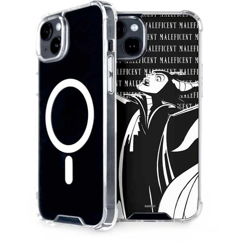 Disney Villains Maleficent Black and White iPhone 15 Plus MagSafe Case