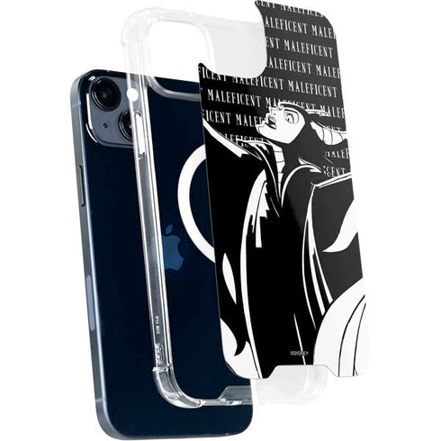 Disney Villains Maleficent Black and White iPhone 14 Plus MagSafe Case