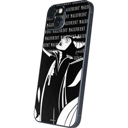 Disney Villains Maleficent Black and White iPhone 15 Plus Skin