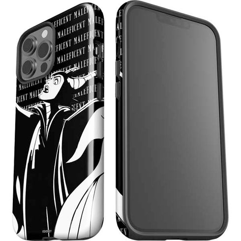 Disney Villains Maleficent Black and White iPhone 15 Pro Max Impact Case