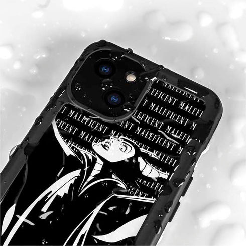 Disney Villains Maleficent Black and White iPhone 15 Plus Waterproof Case