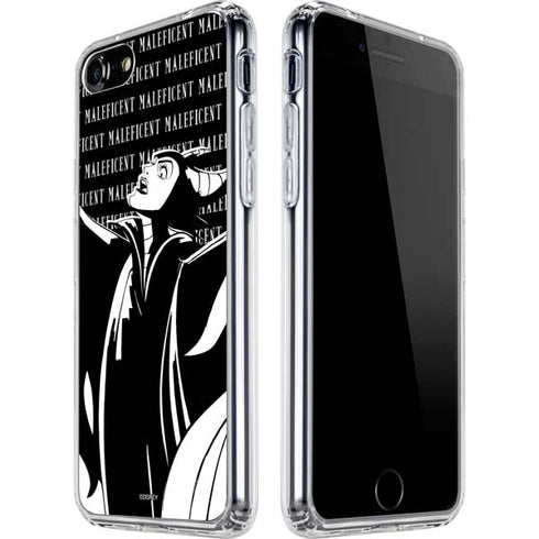 Disney Villains Maleficent Black and White iPhone SE (2nd & 3rd Gen) Clear Case