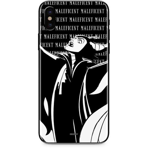 Disney Villains Maleficent Black and White iPhone X Skin