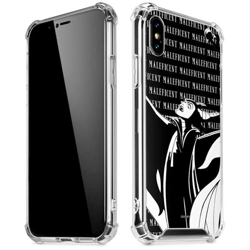 Disney Villains Maleficent Black and White iPhone XS Max Clear Case