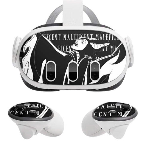 Disney Villains Maleficent Black and White Meta Quest 3 Skin