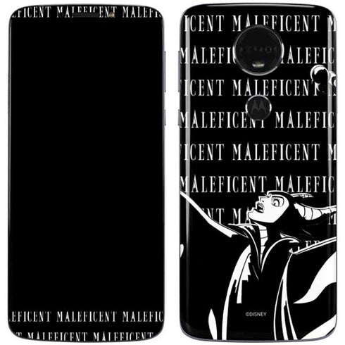 Disney Villains Maleficent Black and White Moto E5 Plus Skin