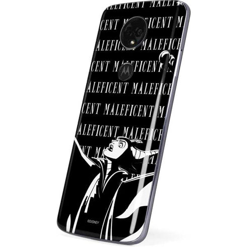 Disney Villains Maleficent Black and White Moto E5 Plus Skin