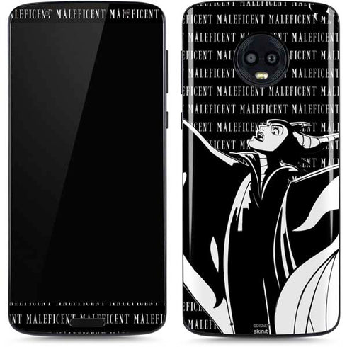 Disney Villains Maleficent Black and White Moto G6 Skin