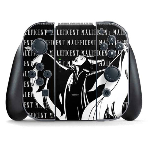 Disney Villains Maleficent Black and White Nintendo Switch (2017-2021) Joy-Con Controller Skin
