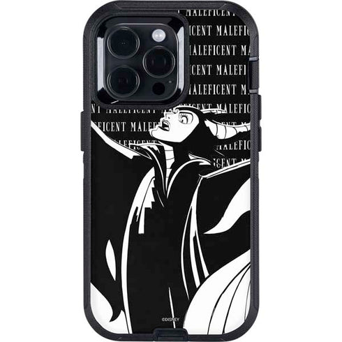 Disney Villains Maleficent Black and White Otterbox Defender iPhone Skin