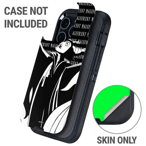 Disney Villains Maleficent Black and White Otterbox Defender iPhone Skin