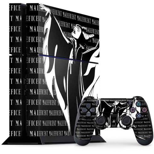 Disney Villains Maleficent Black and White PS4 Console and Controller Bundle Skin